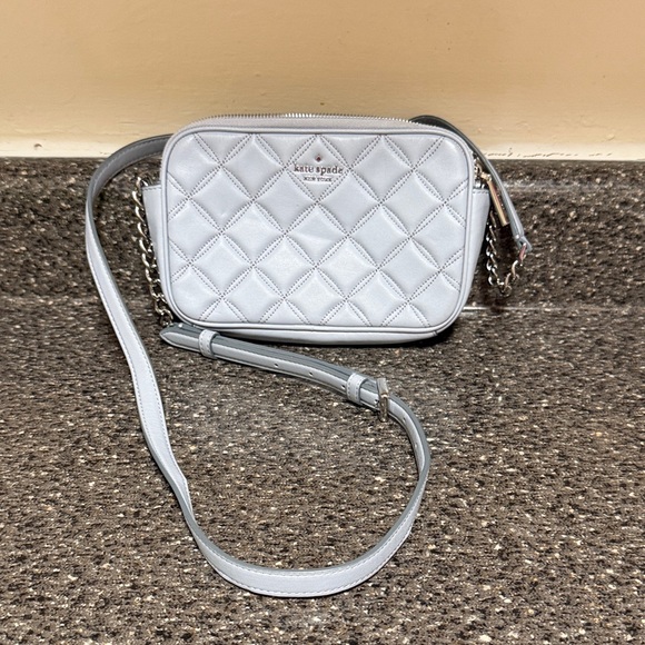 kate spade Handbags - Kate Spade Light blue Quilted Crossbody Bag like new